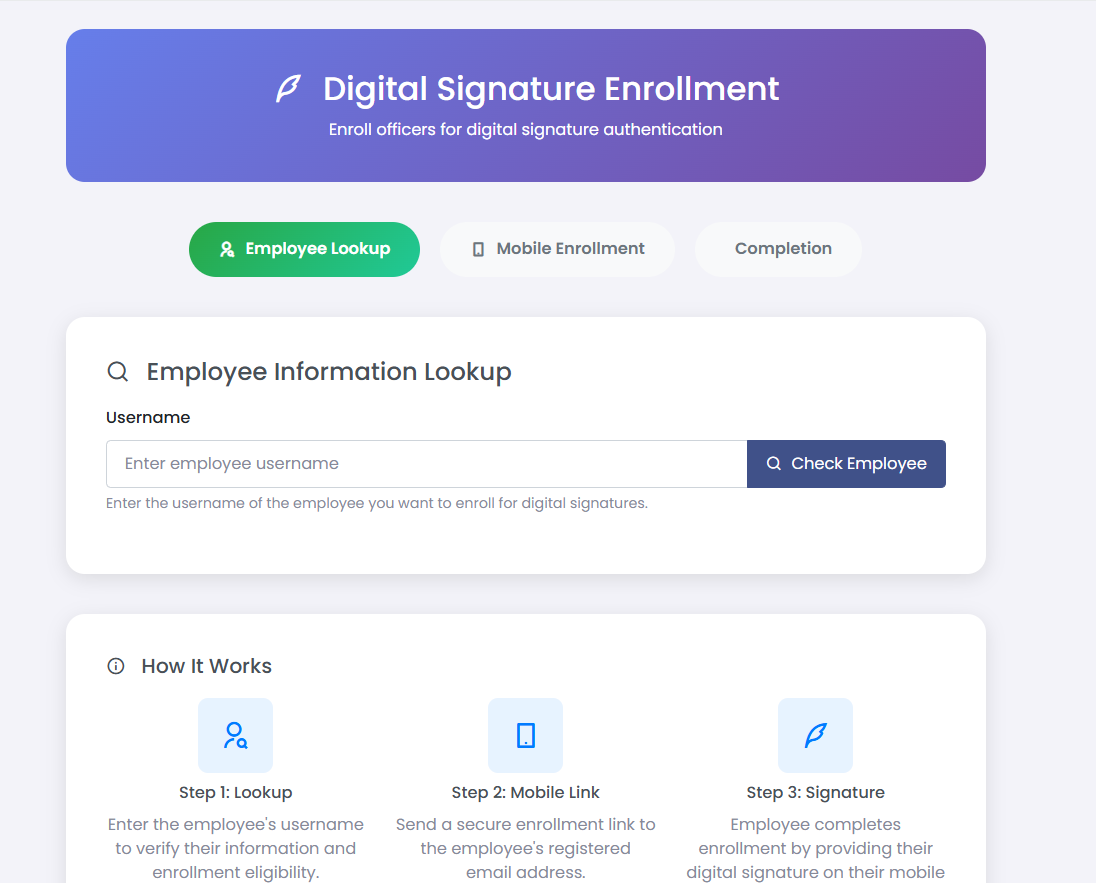 sigature enrollment sigature enrollment